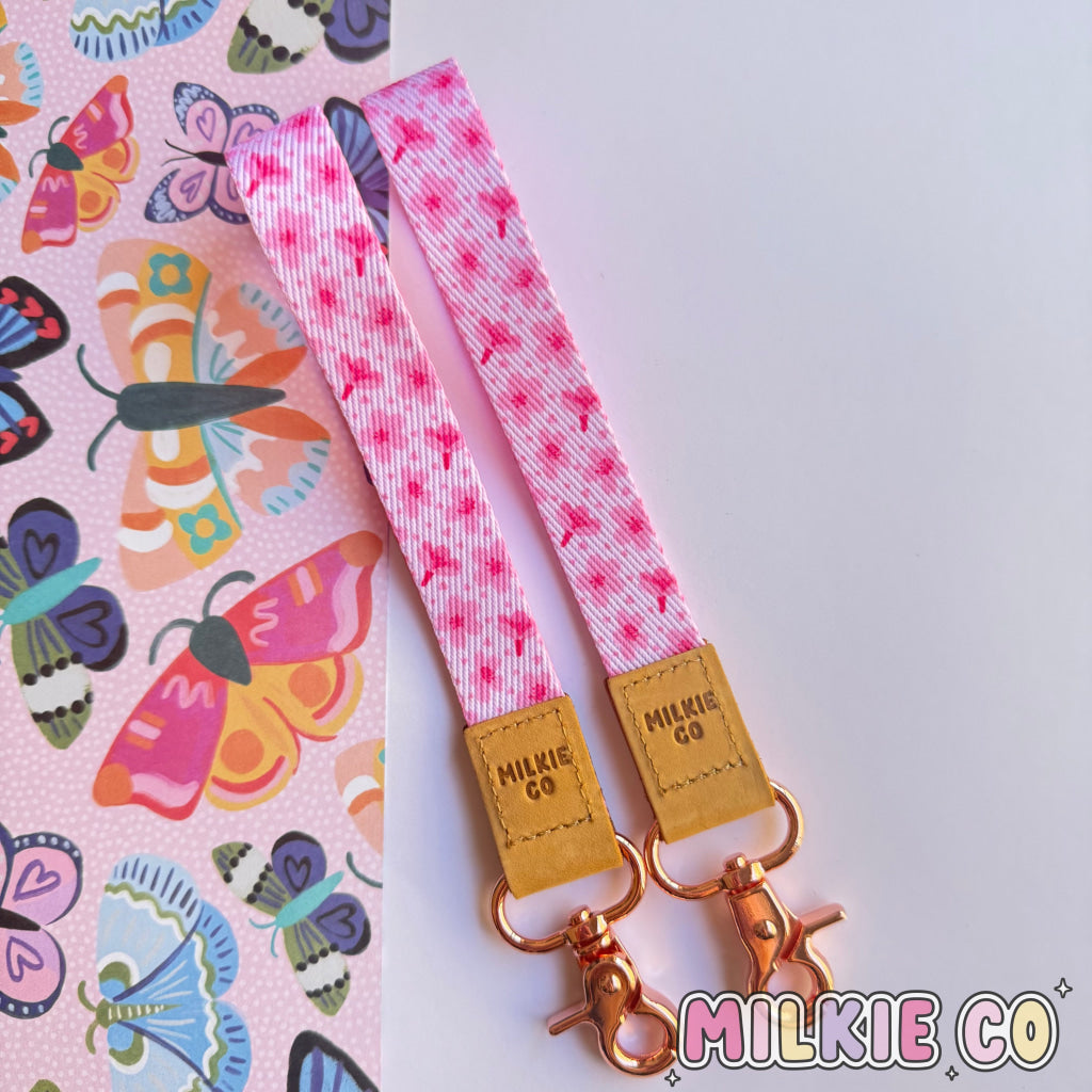 Cherry Blossom Fabric Wristlet All Products