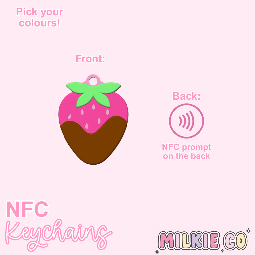 Chocolate Strawberry NFC Keychain All Products