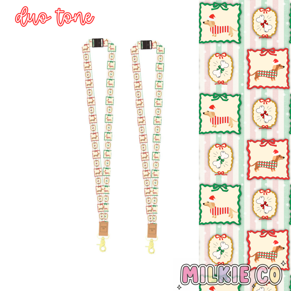 Christmas Dachshund Fabric Lanyard [PRE-ORDER LATE SEP] All Products
