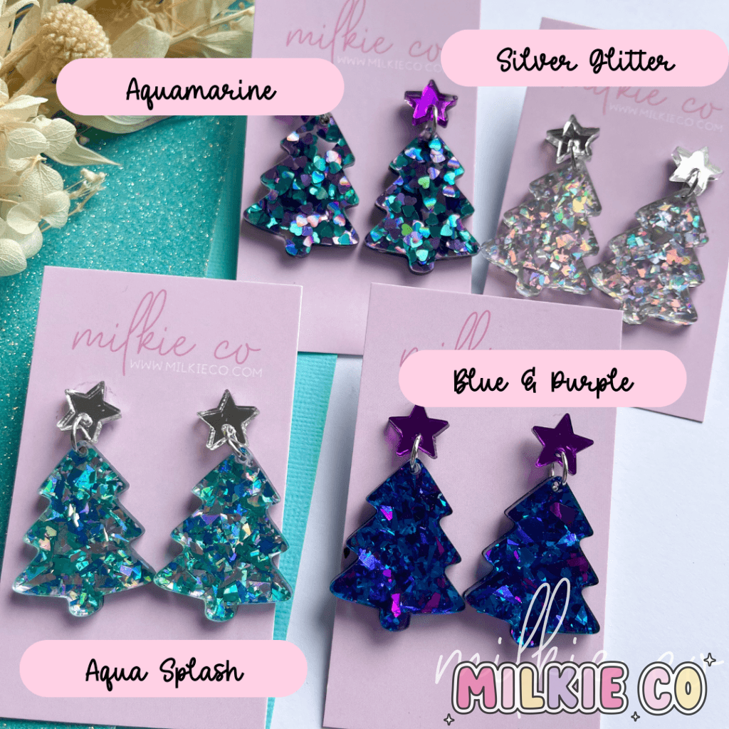Christmas Tree Dangles Rose Gold