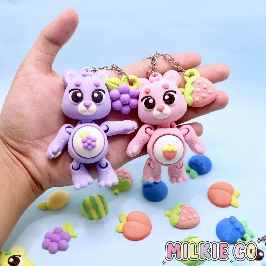 Clicky Bears Keychain Pink All Products