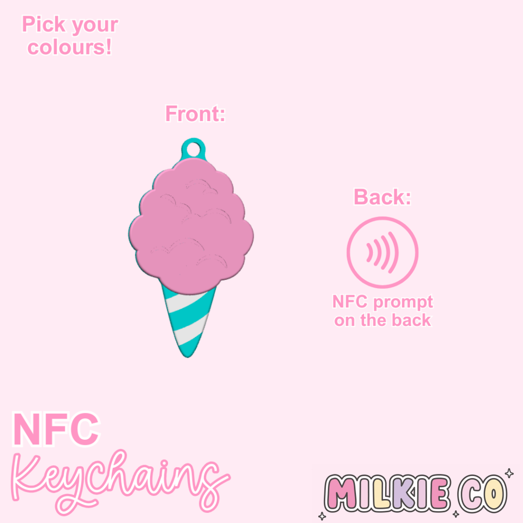 Cotton Candy NFC Keychain All Products