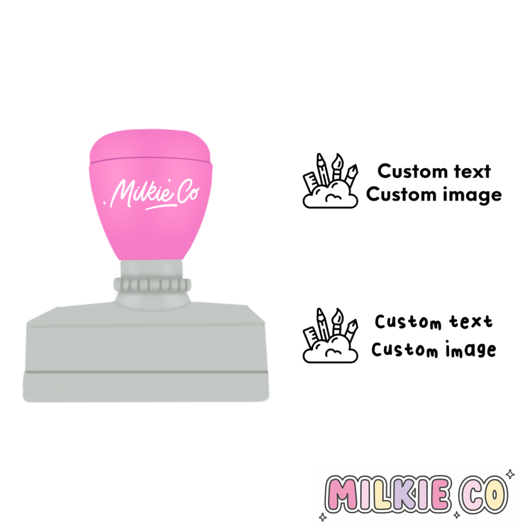 Ractangular Stamp Custom Rectangular Stamp - Milkie Co
