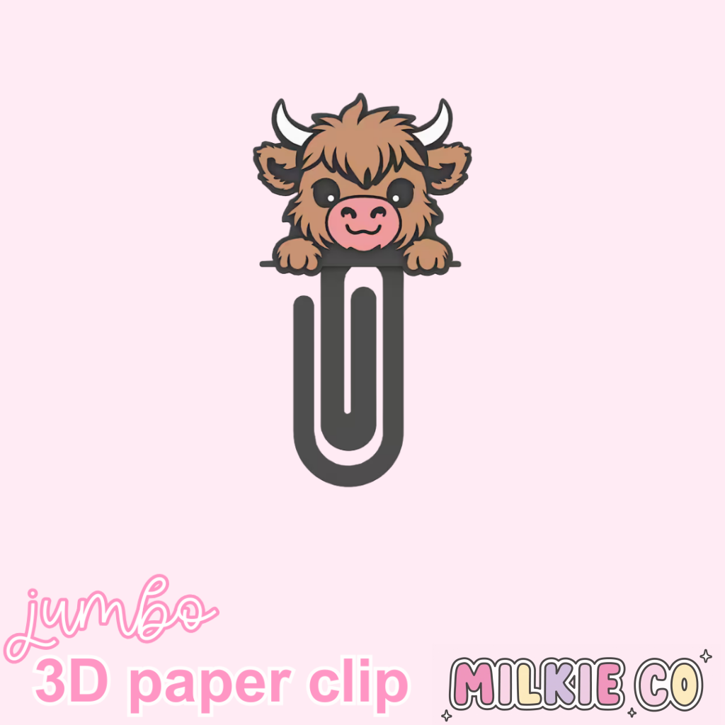 Highland Cow Jumbo Paperclips