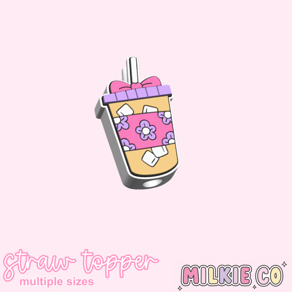 Cute Iced Coffee Straw Topper