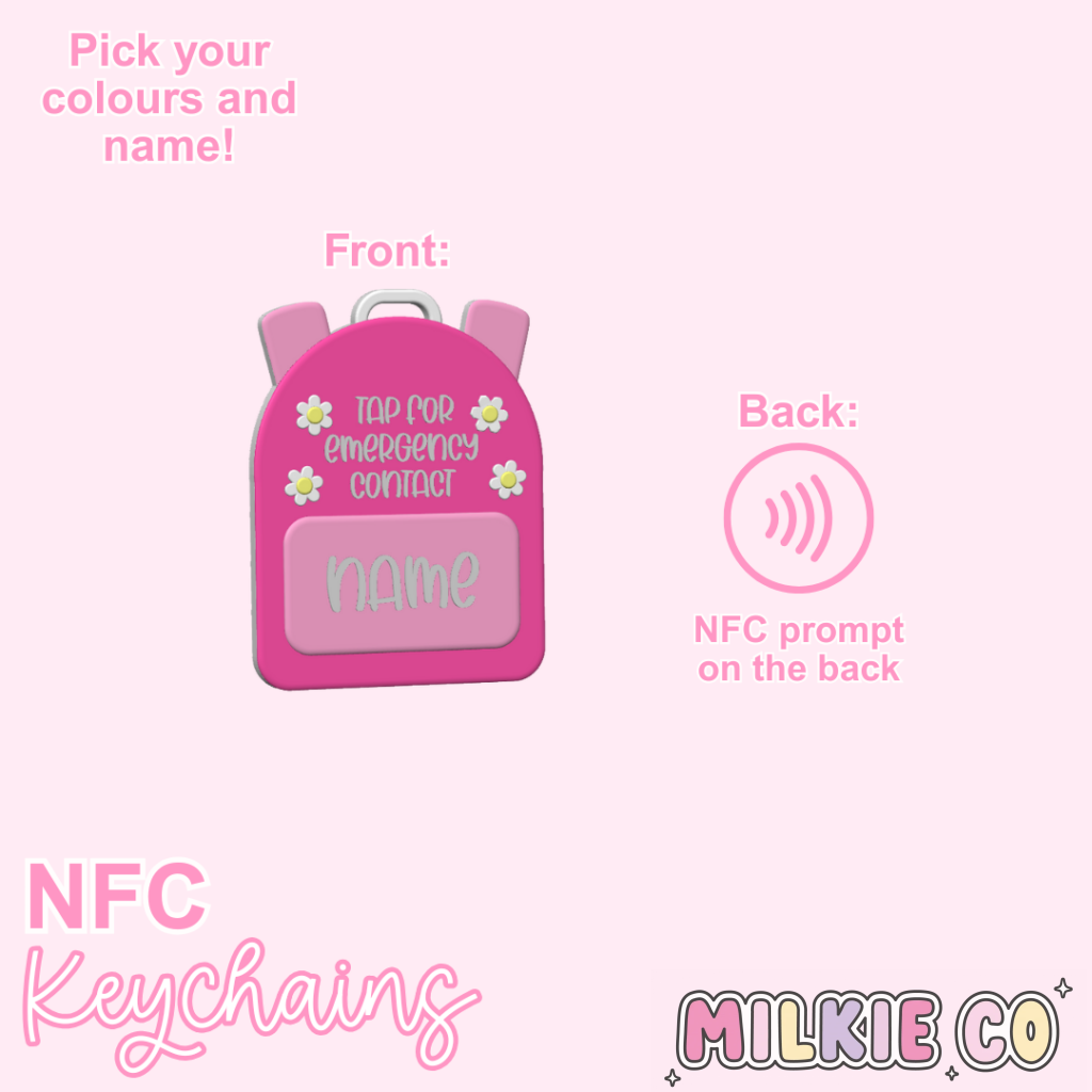 Emergency Contact NFC Keychain All Products