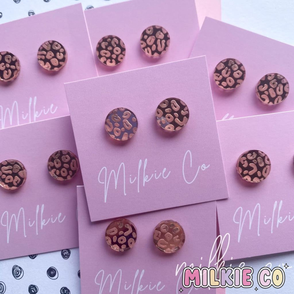 Leopard Print Studs