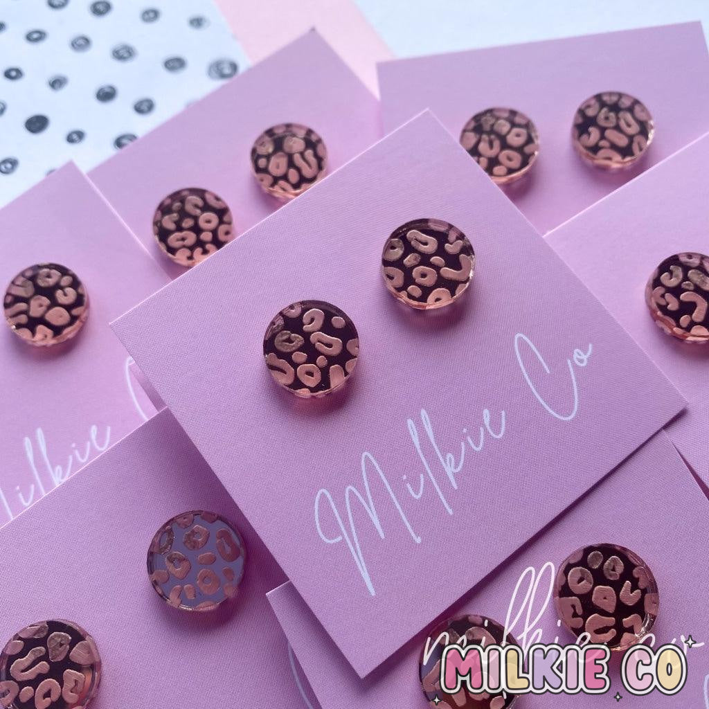 Leopard Print Studs