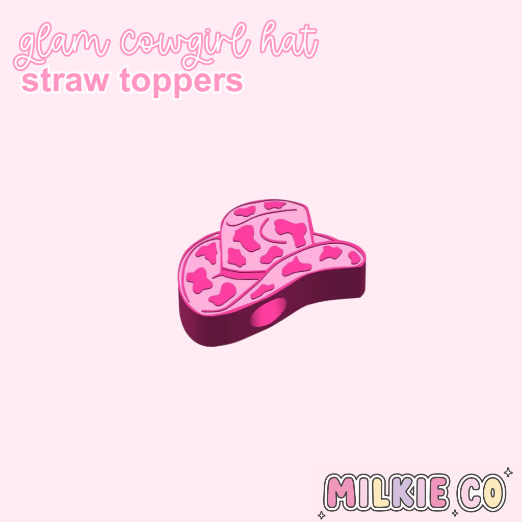 Glam Cowgirl Hat Straw Topper