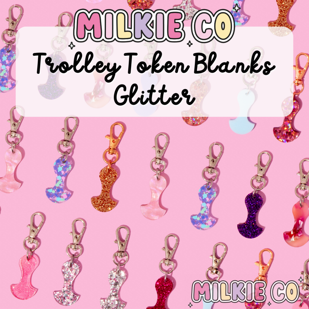 Glitter Trolley Token Blanks All Products
