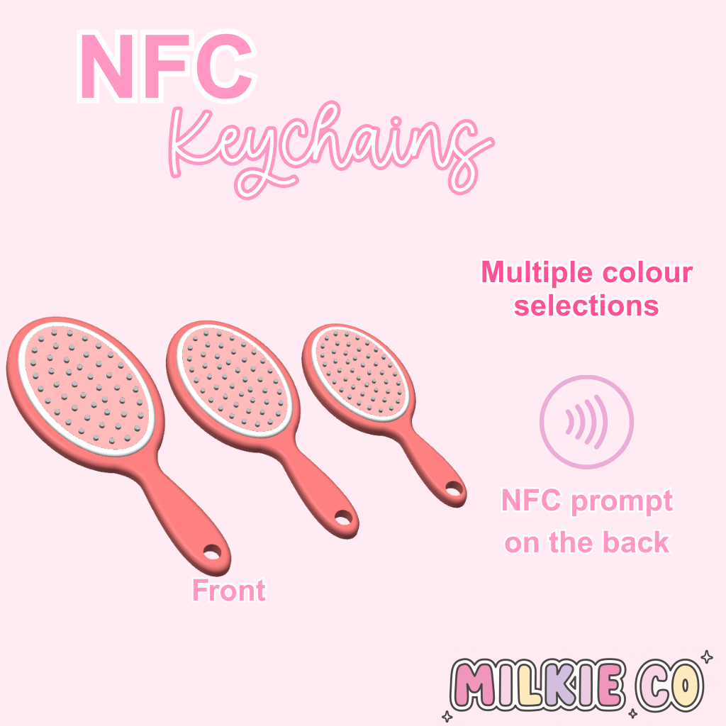 Hair Brush NFC Keychain All Products