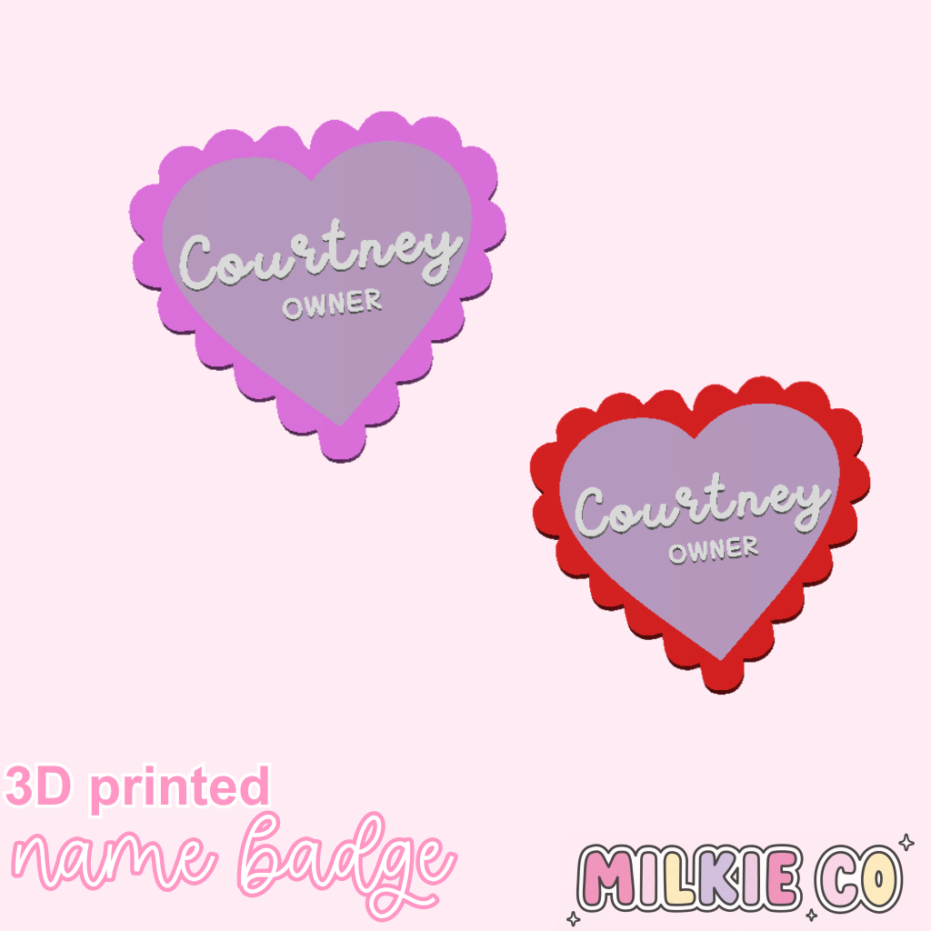 Heart Name Badge