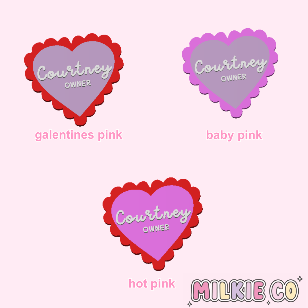 Heart Name Badge