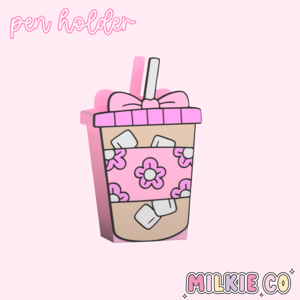Iced Coffee Pen Holder