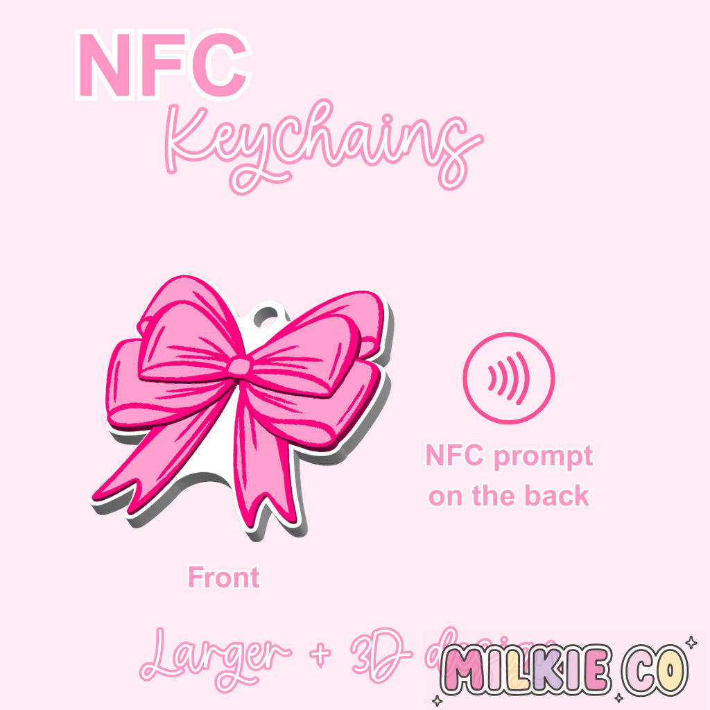 Large Bow NFC Keychain All Products