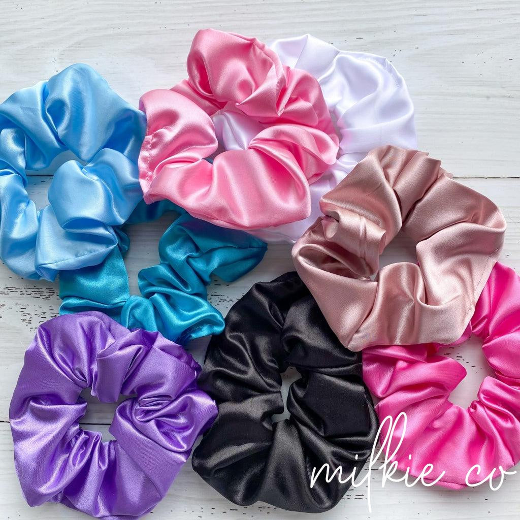 Luxe White Satin Scrunchie All Products