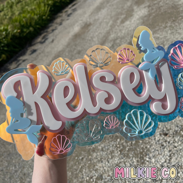 Name Acrylic Signage: Mermaid - Milkie Co