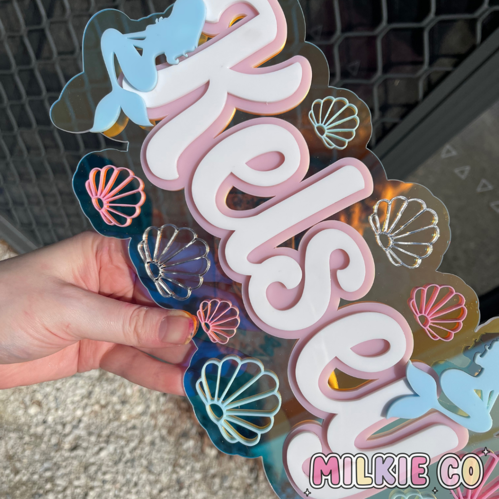 Name Acrylic Signage: Mermaid