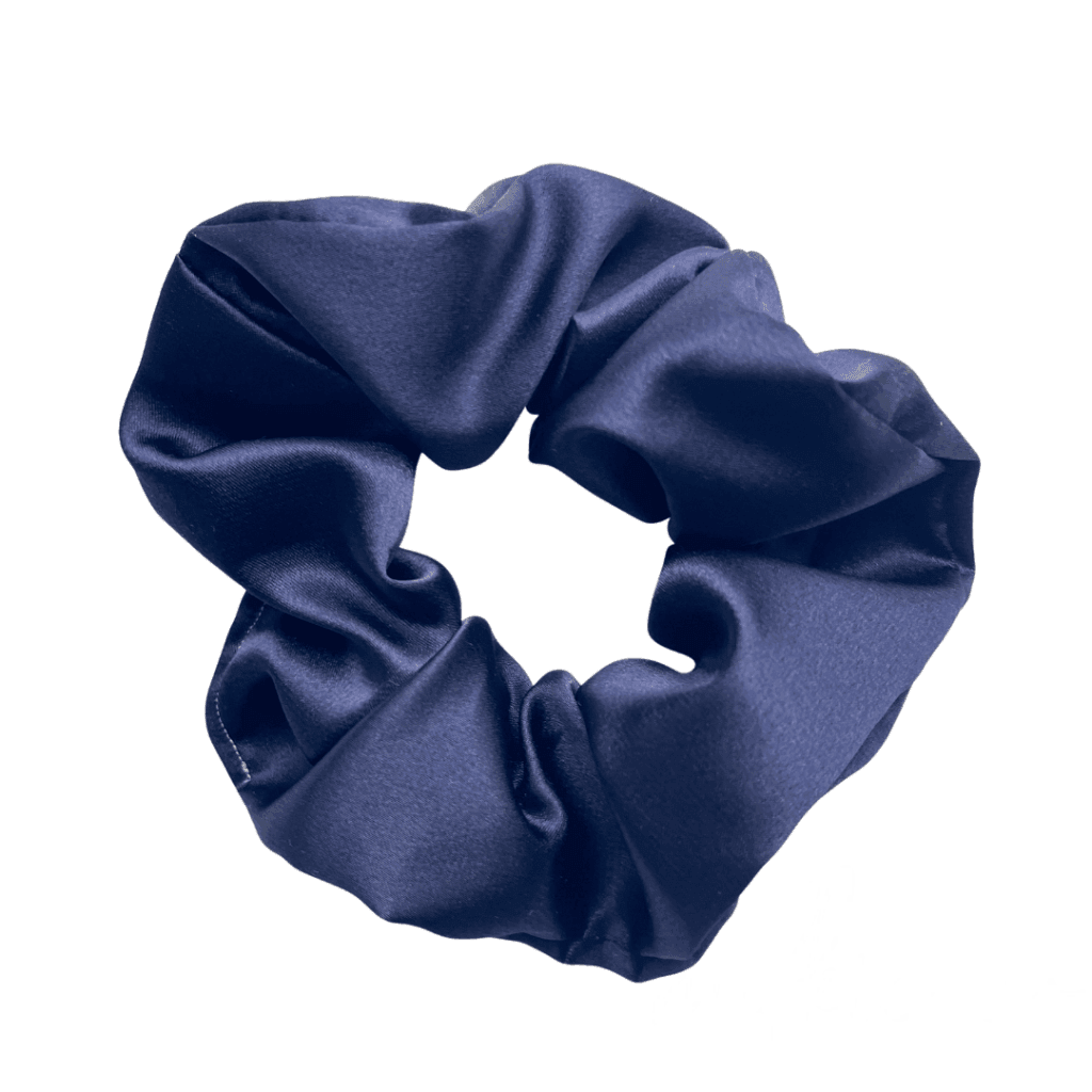 Navy Satin Scrunchie All Products