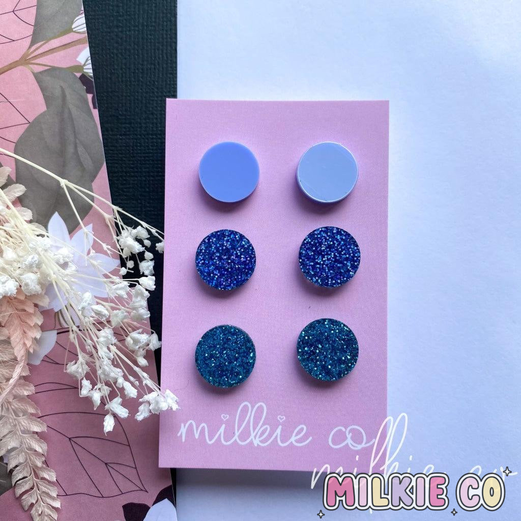 Ocean Trio Studs - Milkie Co