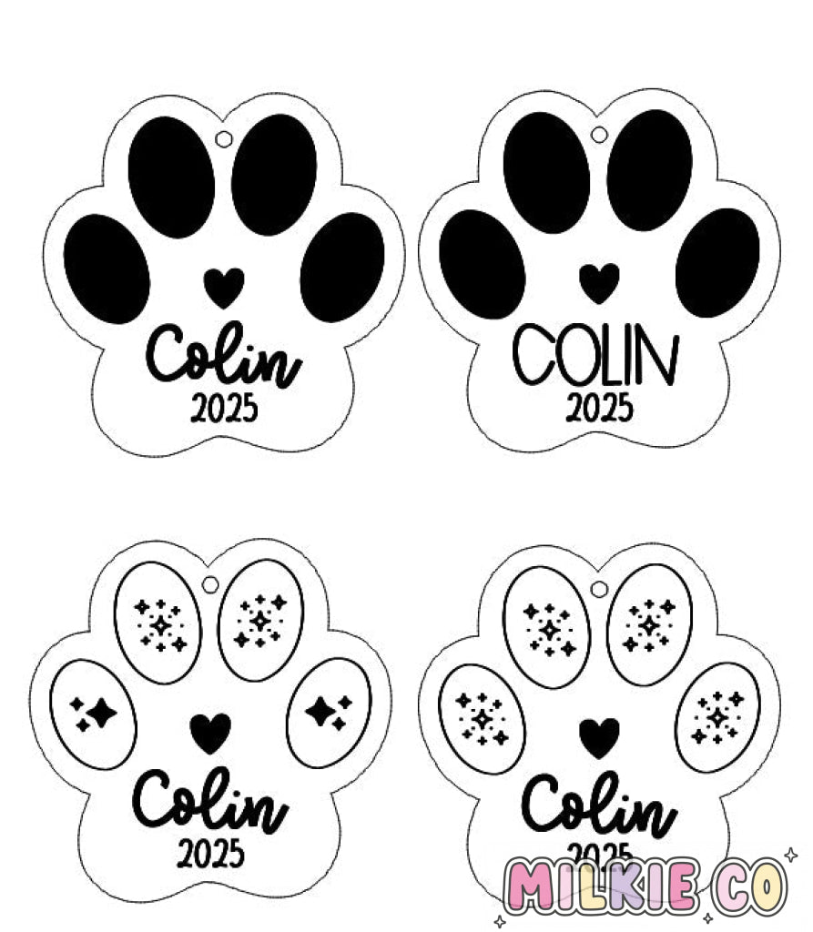 Paw Print Ornament