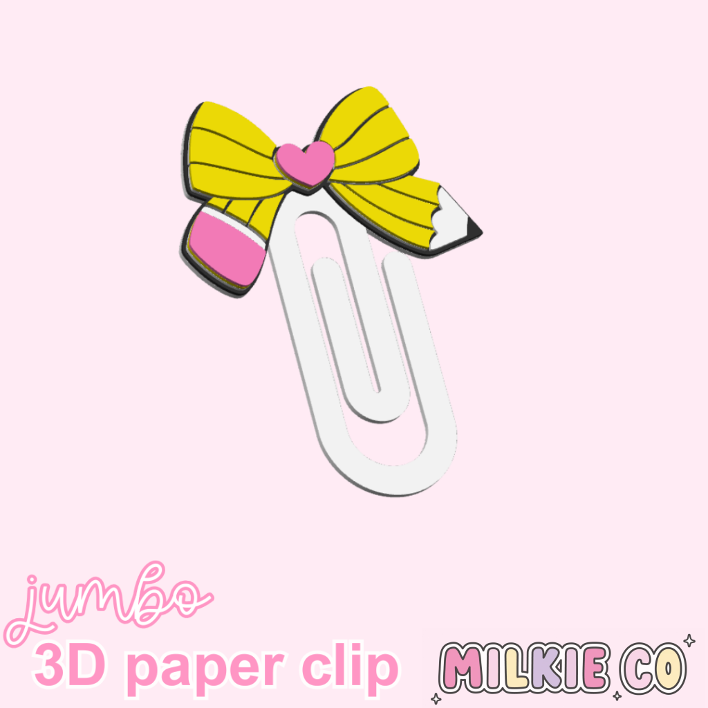 Pencil & Bow Jumbo Paperclips
