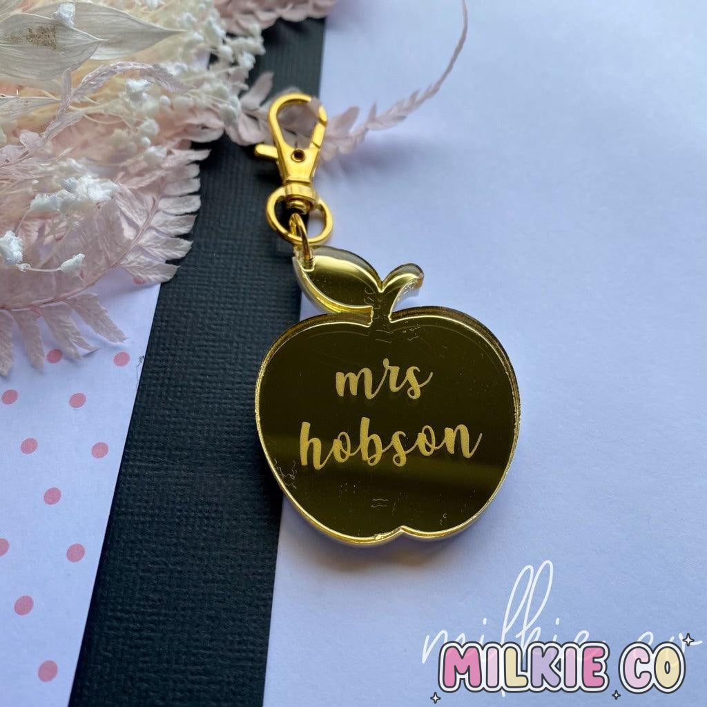Personalised Apple Keychain - Milkie Co