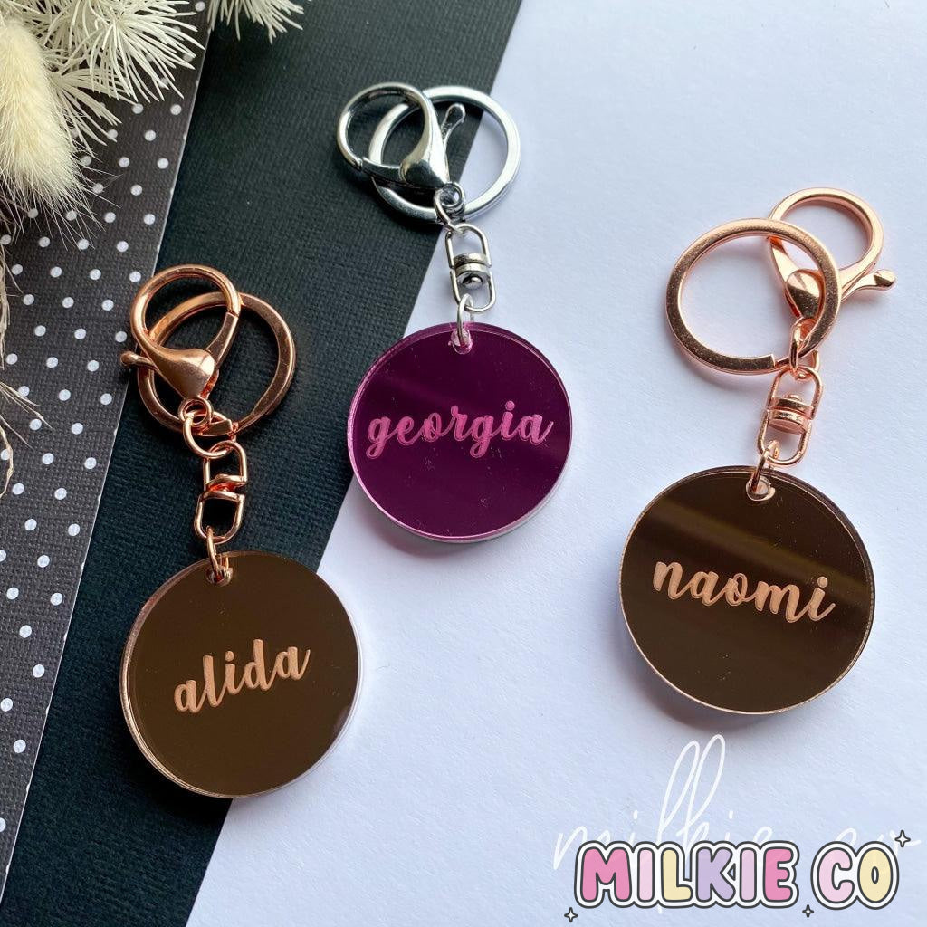 Personalised Mirror Keychain