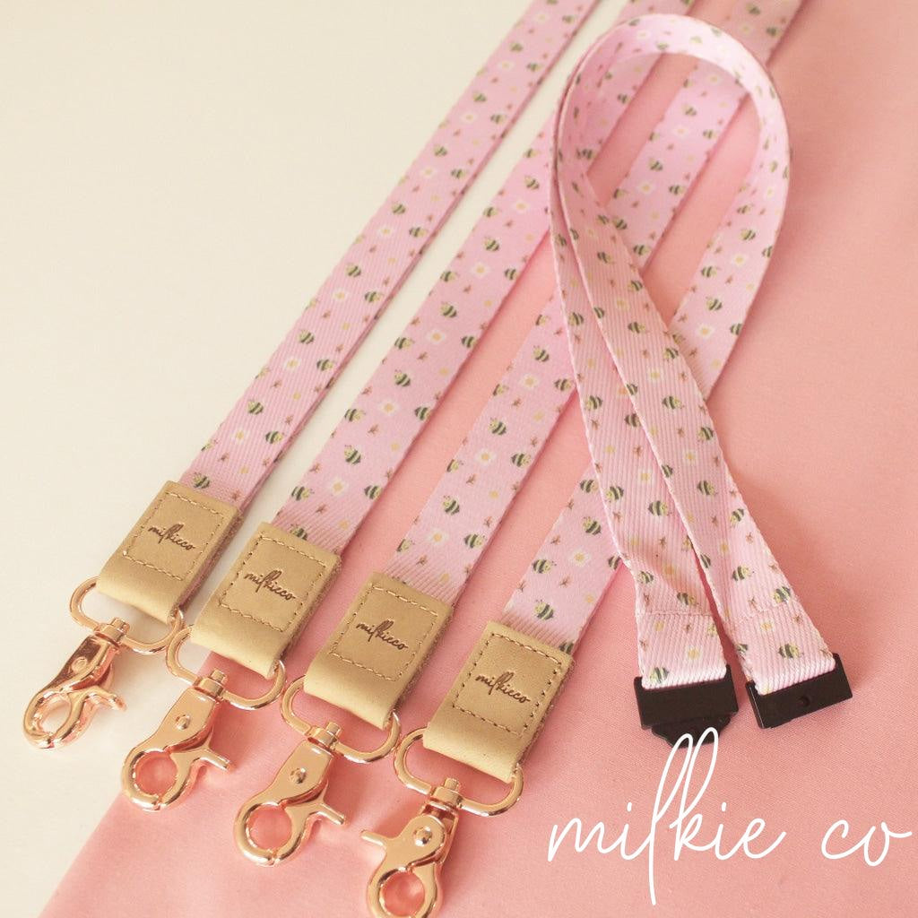 Pink Bee Fabric Lanyard All Products