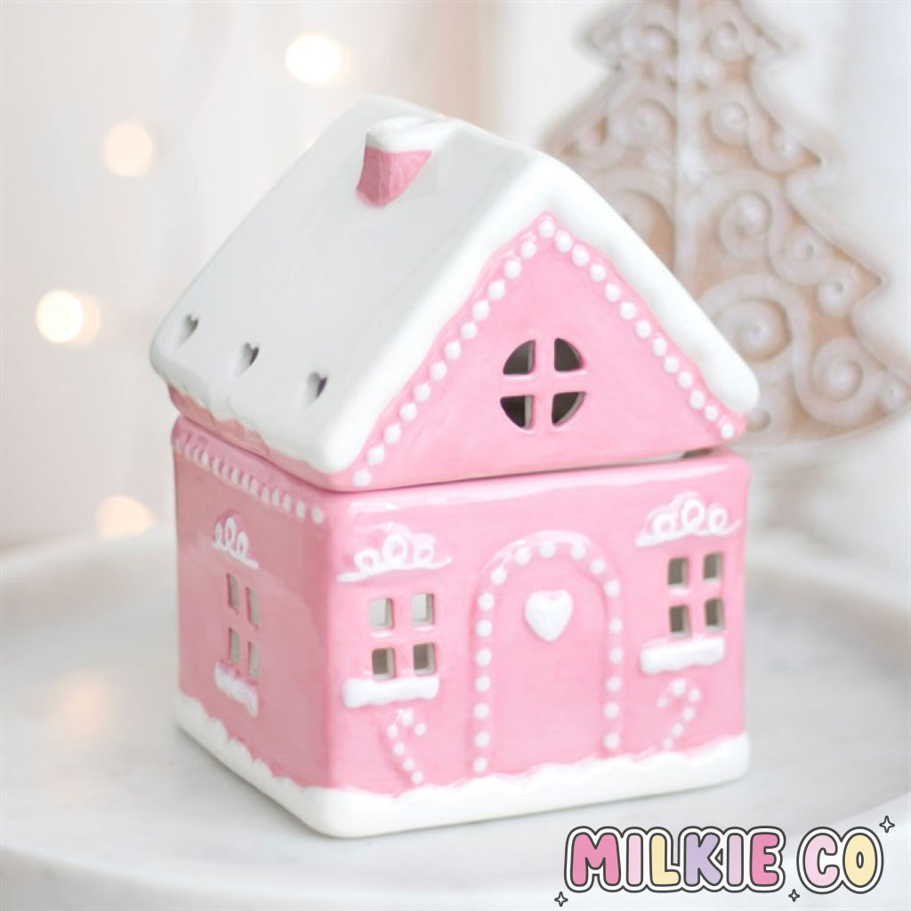Pink Gingerbread House Wax Melt Burner All Products