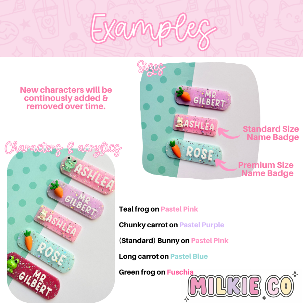 Premium Character Name Badges