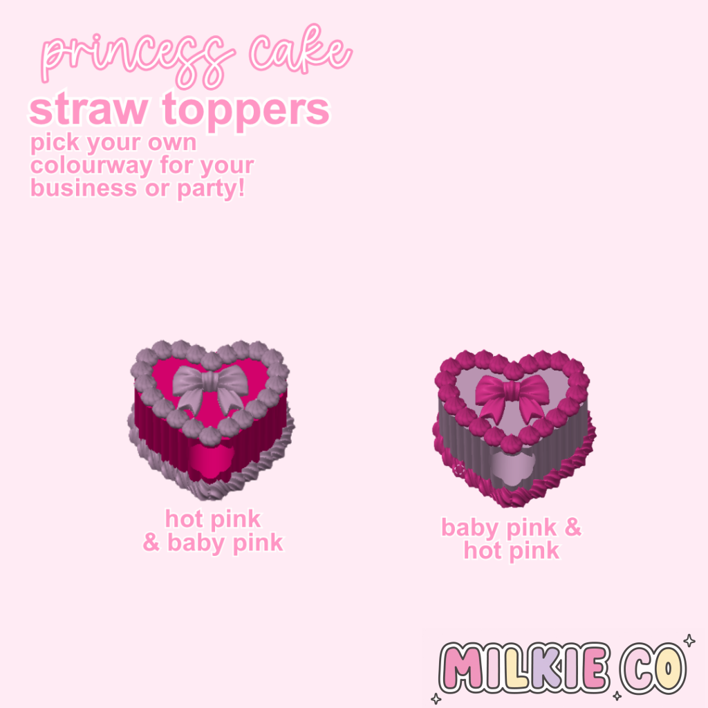 Princess Cake Straw Topper