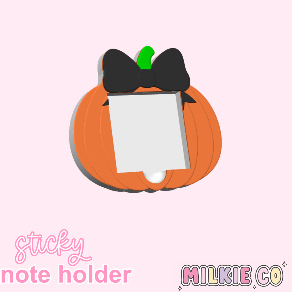 Pumpkin Bow Sticky Note Holder