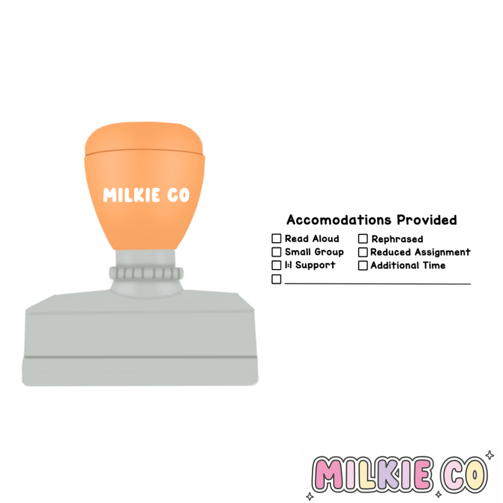 Rectangular: Accomodations Provided Checklist Stamp