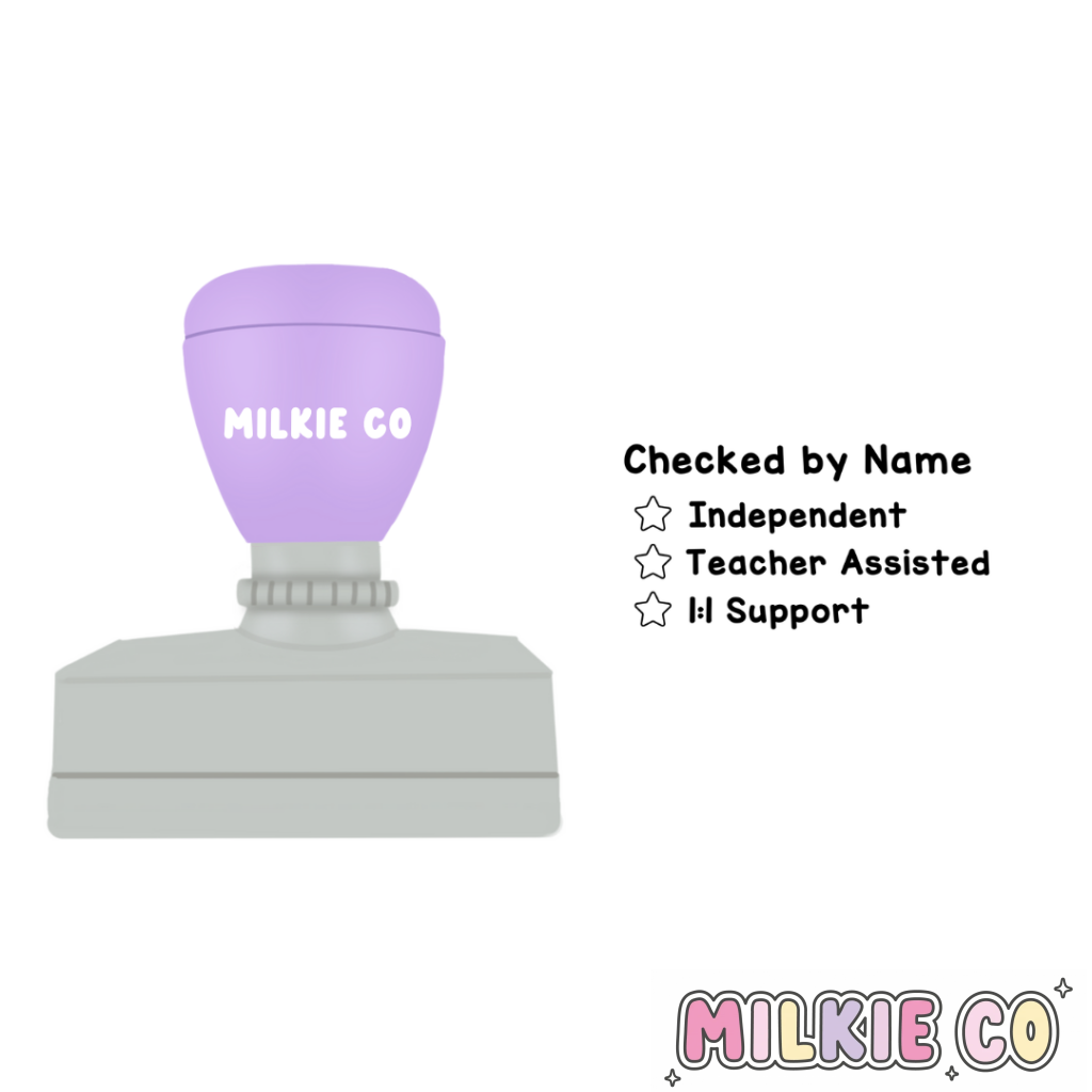 Rectangular: ’Checked by’ Checklist Stamp