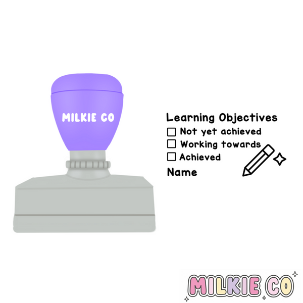 Rectangular: Learning Objectives Checklist Stamp - Milkie Co