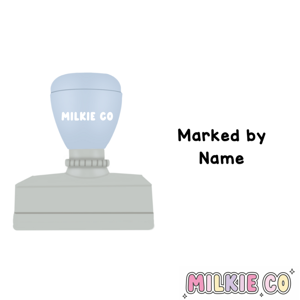 Rectangular: ’Marked by’ Stamp