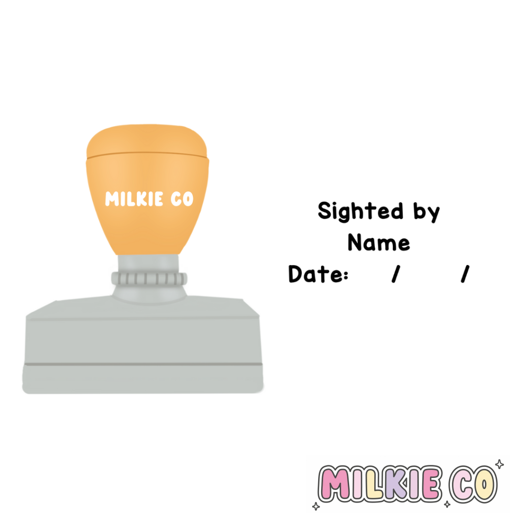 Rectangular: ’Sighted by’ and Date Stamp