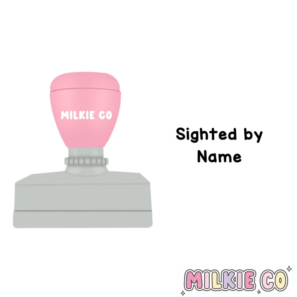 Rectangular: ’Sighted by’ Stamp