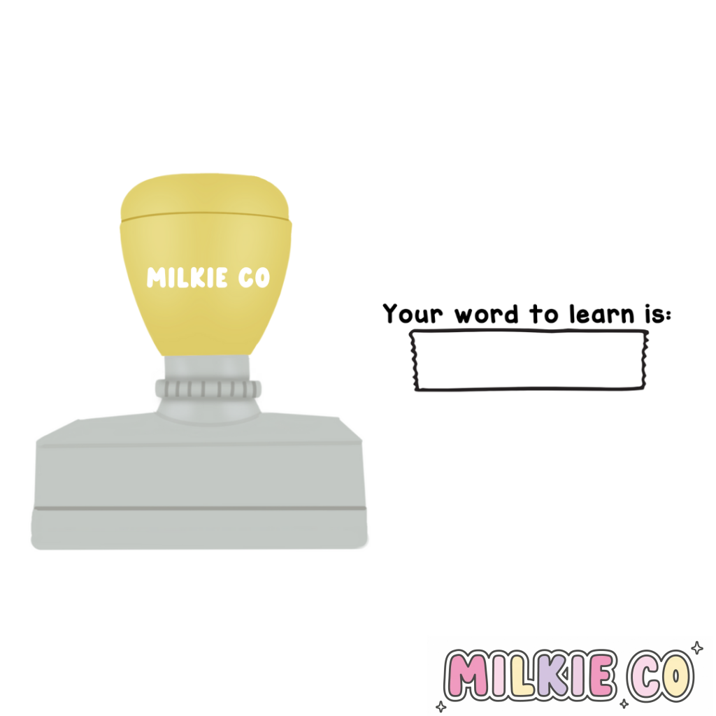 Rectangular: Word to learn Stamp