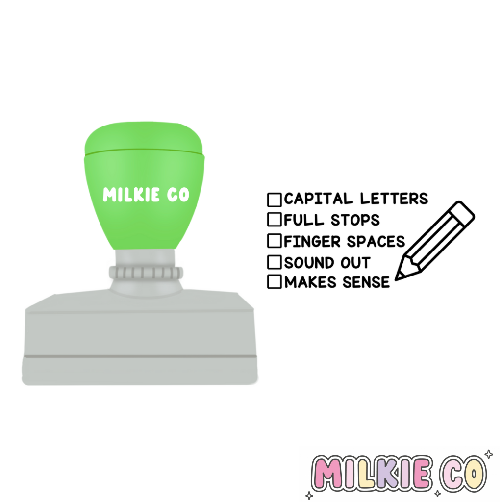 Rectangular: Writing Checklist Stamp