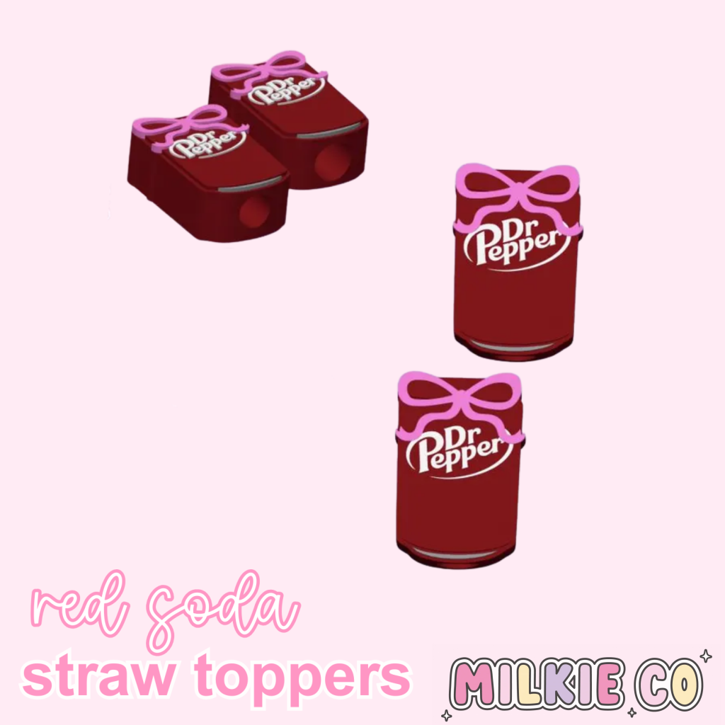 Red Soda Straw Topper