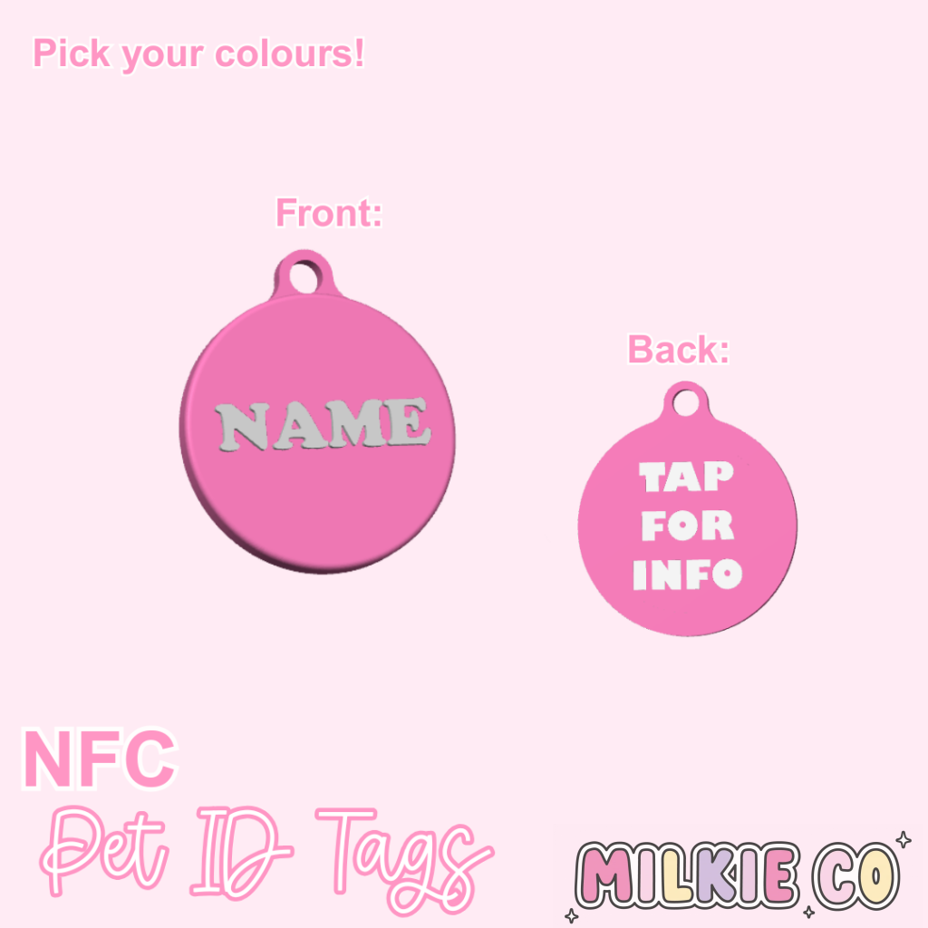 Round Personalized NFC Pet Tag