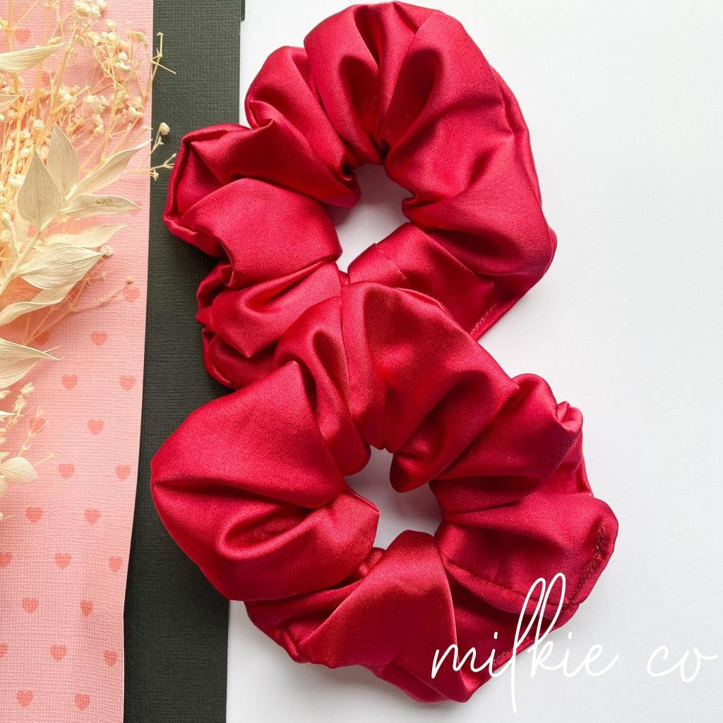 Red Wine Satin Scrunchie All Products