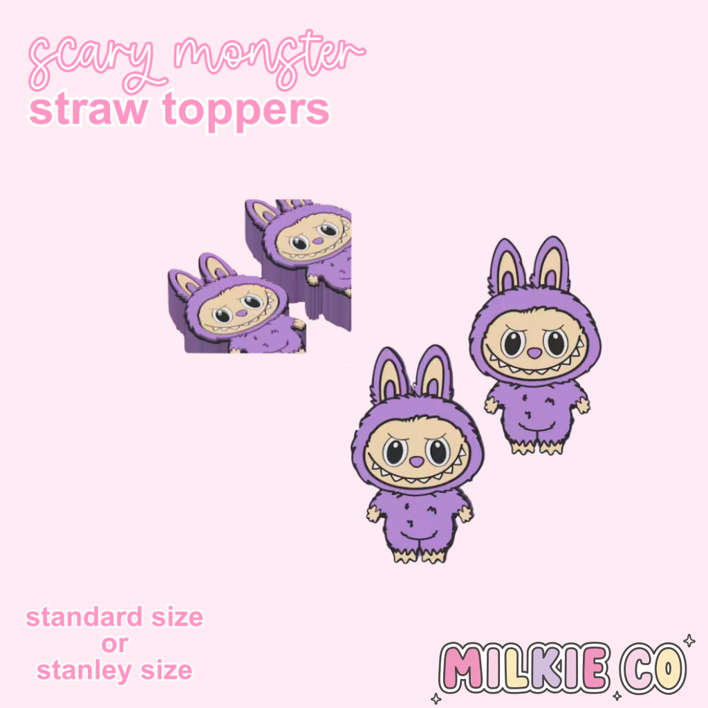 Scary Monster Straw Topper
