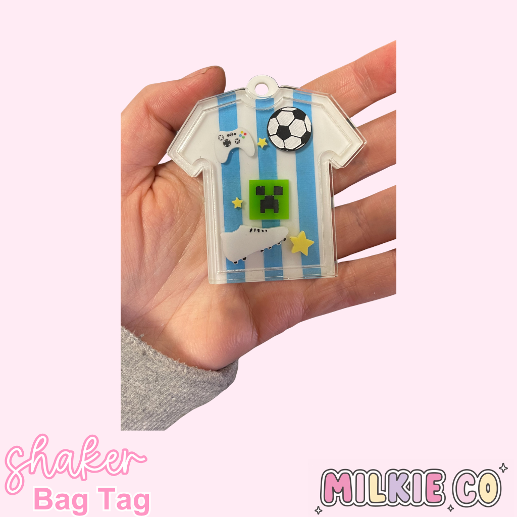 Shaker Bag Tag: Sporty & Gamer Boy All Products