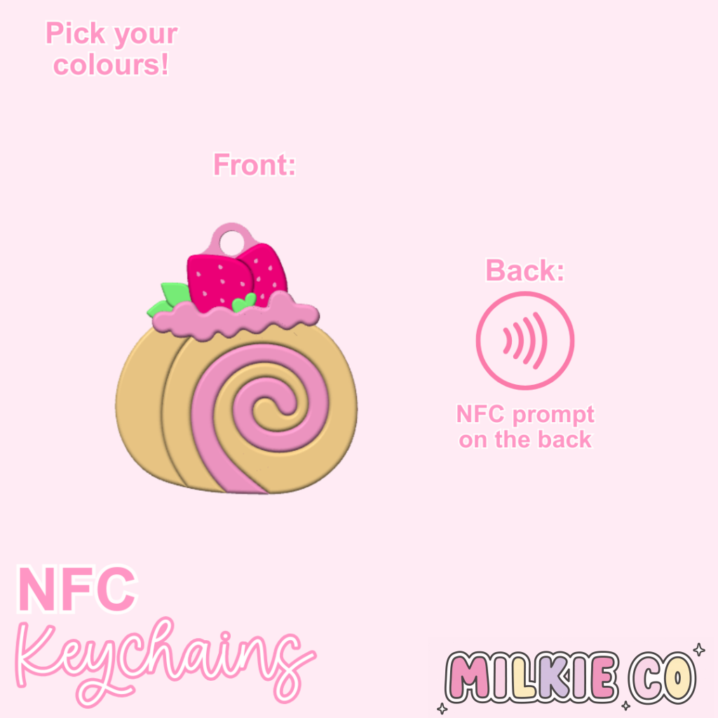 Strawberry Roll NFC Keychain All Products