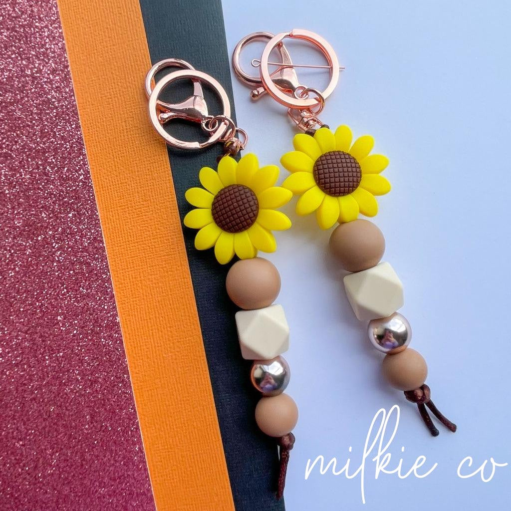 Sunflower Beaded Keychain All Products