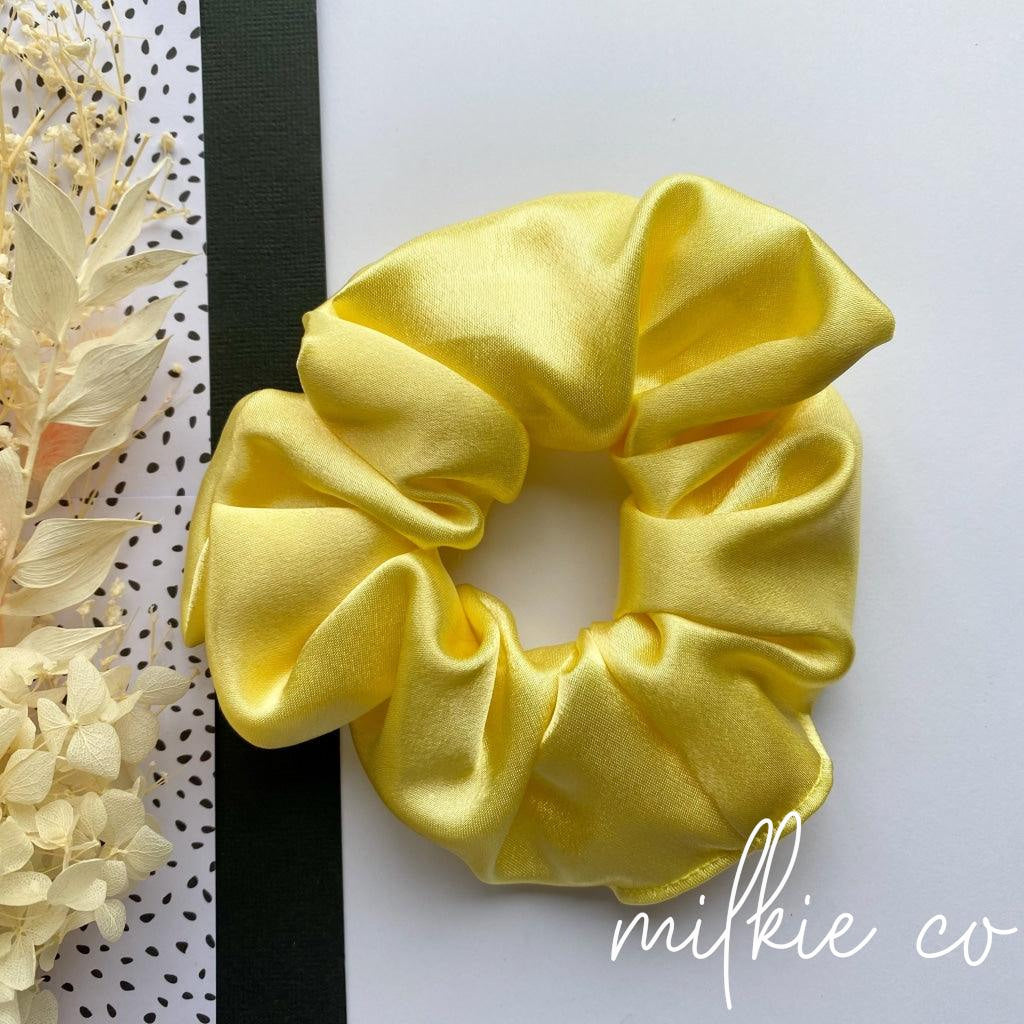 Yellow Satin Scrunchie All Products